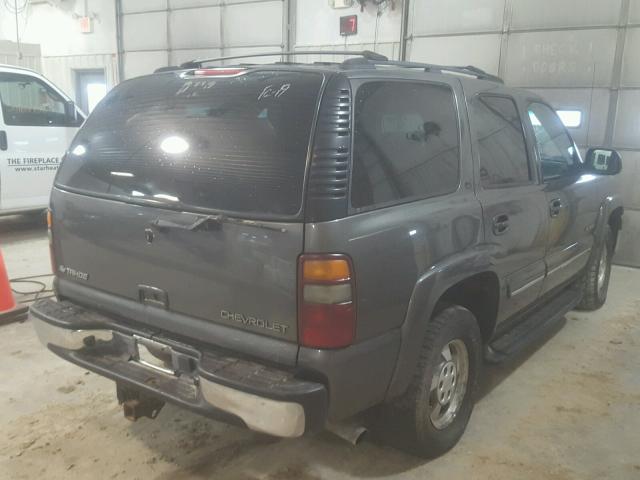 1GNEK13Z12J236628 - 2002 CHEVROLET TAHOE K150 GRAY photo 4