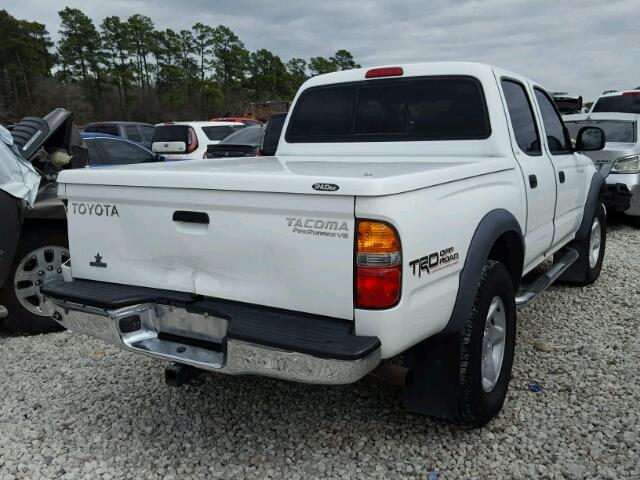 5TEGN92N64Z319678 - 2004 TOYOTA TACOMA DOU WHITE photo 4