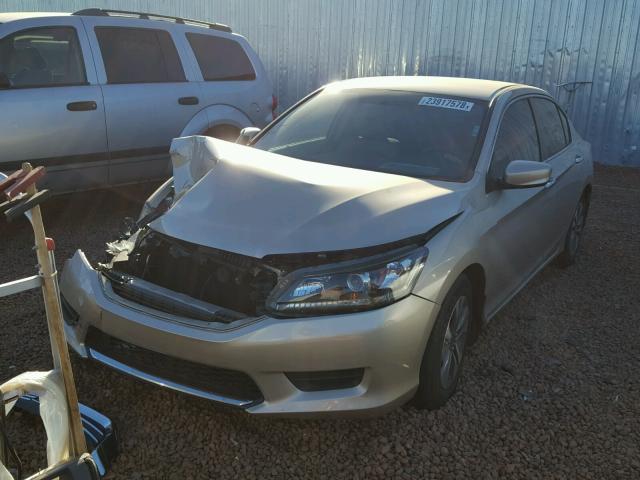 1HGCR2F39EA153303 - 2014 HONDA ACCORD LX GOLD photo 2