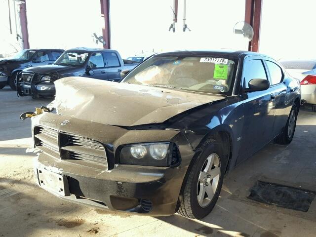 2B3KA43G78H305543 - 2008 DODGE CHARGER BLACK photo 2