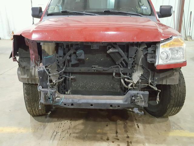 1N6BA0EC6CN328486 - 2012 NISSAN TITAN S RED photo 9