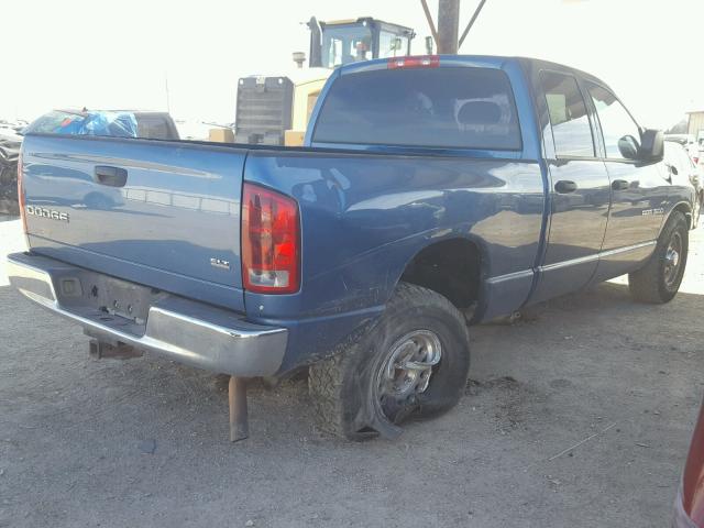 1D7HA18D74J221758 - 2004 DODGE RAM 1500 S BLUE photo 4