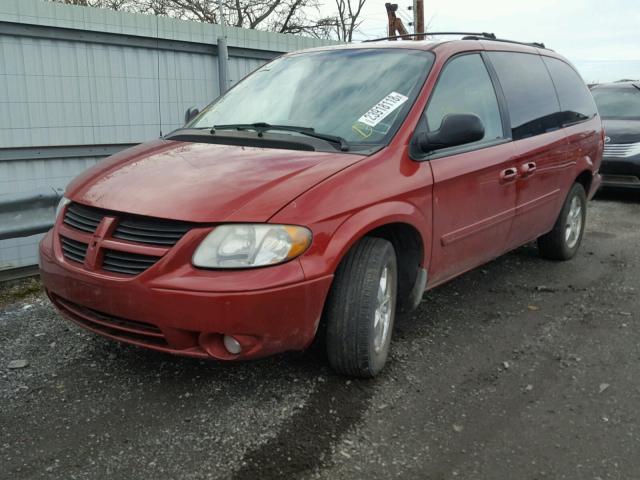 2D4GP44L17R132581 - 2007 DODGE GRAND CARA RED photo 2