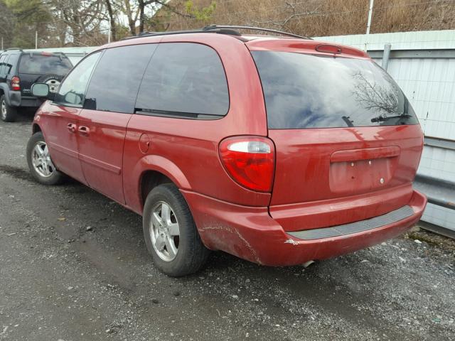 2D4GP44L17R132581 - 2007 DODGE GRAND CARA RED photo 3