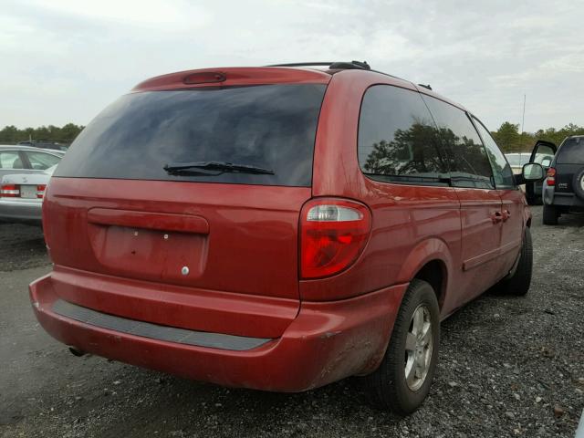 2D4GP44L17R132581 - 2007 DODGE GRAND CARA RED photo 4