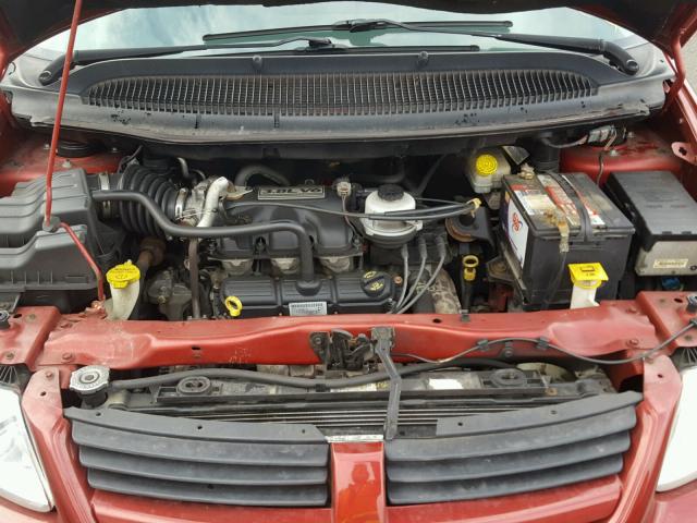 2D4GP44L17R132581 - 2007 DODGE GRAND CARA RED photo 7