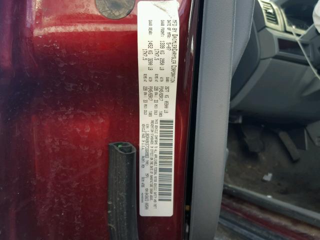 1J8GR48K67C660983 - 2007 JEEP GRAND CHER RED photo 10