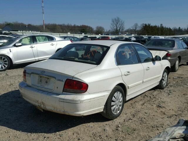 KMHWF25S72A680373 - 2002 HYUNDAI SONATA GL WHITE photo 4