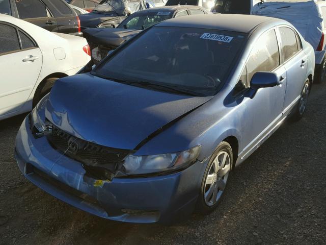 2HGFA1F59AH566558 - 2010 HONDA CIVIC LX BLUE photo 2