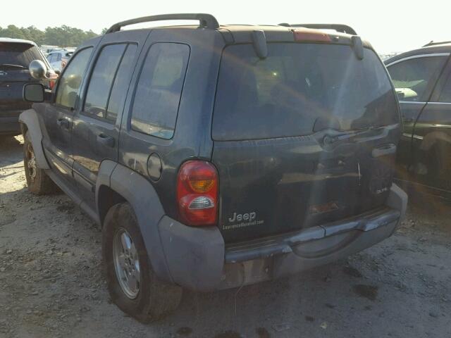 1J4GK48K46W123077 - 2006 JEEP LIBERTY SP GREEN photo 3