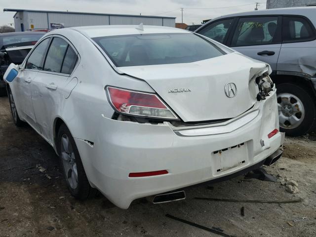 19UUA8F20CA006127 - 2012 ACURA TL WHITE photo 3