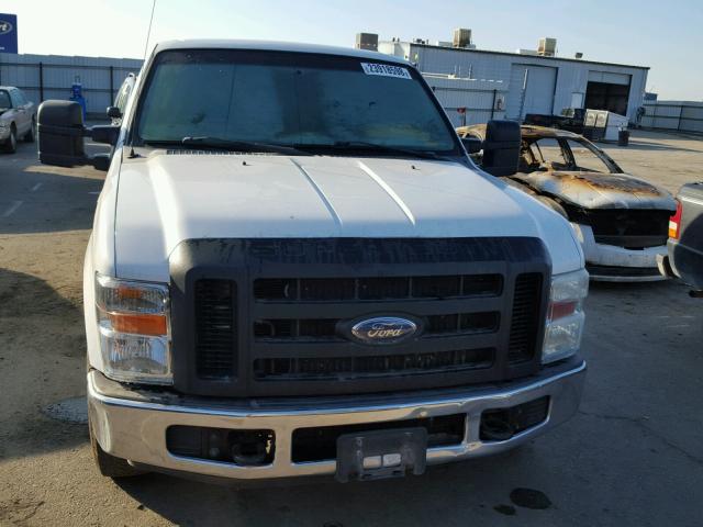 1FTSX20R18EC19790 - 2008 FORD F250 SUPER WHITE photo 9