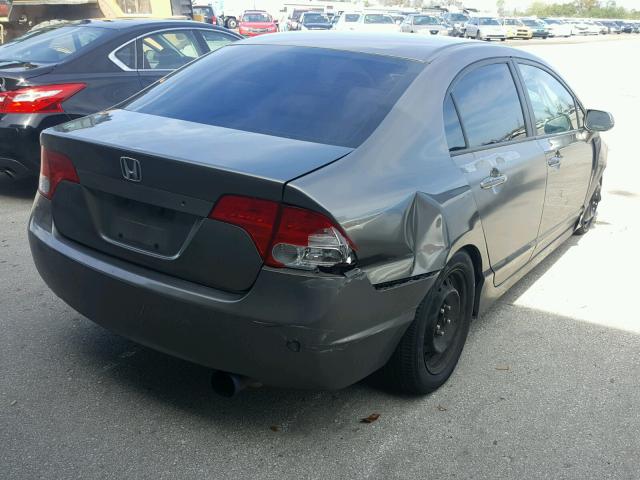 2HGFA16567H314372 - 2007 HONDA CIVIC LX GRAY photo 4