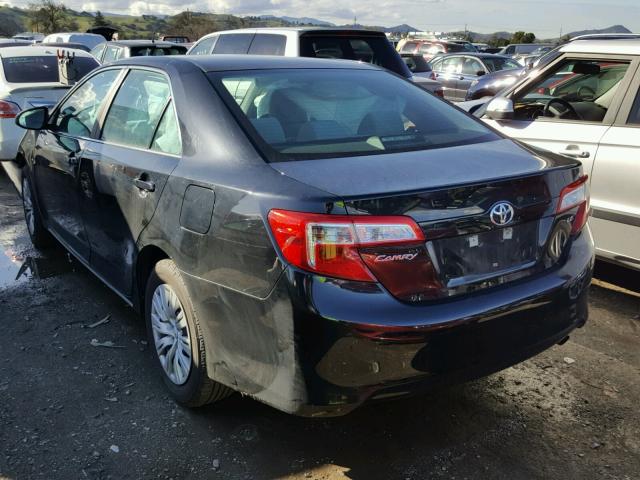 4T4BF1FK3DR304901 - 2013 TOYOTA CAMRY L BLACK photo 3