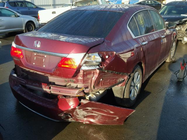 1HGCR2F37EA256929 - 2014 HONDA ACCORD LX RED photo 4