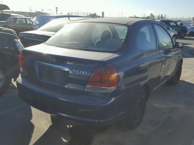 JTDAT123230273695 - 2003 TOYOTA ECHO BLUE photo 4