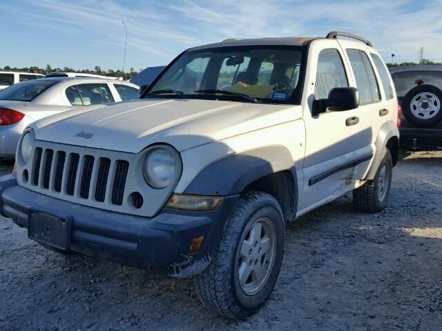 1J4GK48K27W543499 - 2007 JEEP LIBERTY SP WHITE photo 2