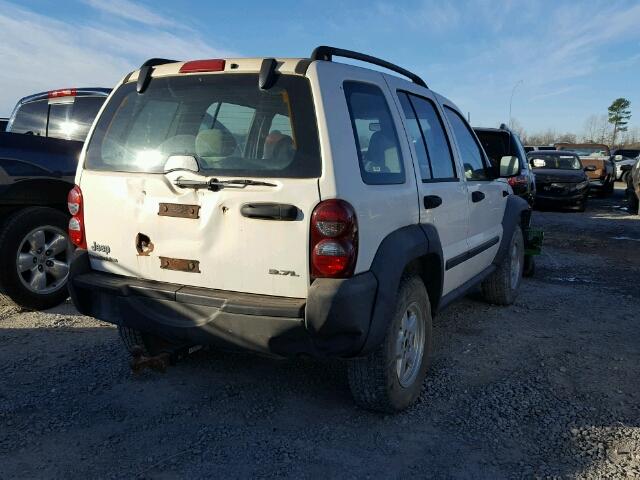 1J4GK48K27W543499 - 2007 JEEP LIBERTY SP WHITE photo 4