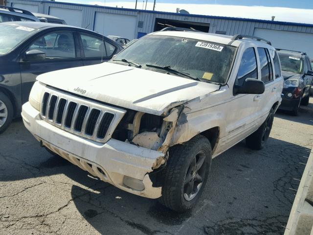 1J4GW58N52C258309 - 2002 JEEP GRAND CHER WHITE photo 2