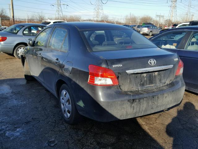 JTDBT923471016377 - 2007 TOYOTA YARIS BLACK photo 3