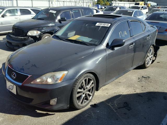 JTHBK262982072384 - 2008 LEXUS IS 250 BLACK photo 2