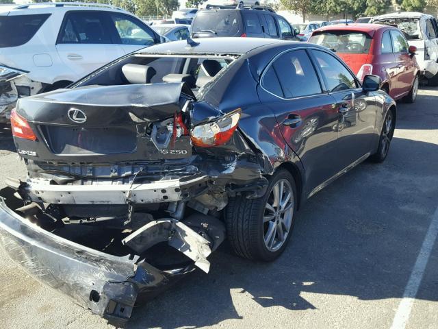 JTHBK262982072384 - 2008 LEXUS IS 250 BLACK photo 4