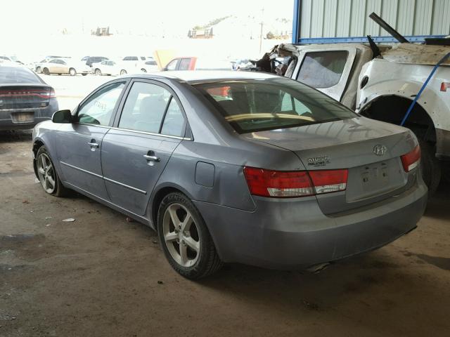 5NPEU46F66H026238 - 2006 HYUNDAI SONATA GRAY photo 3