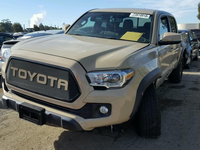 3TMAZ5CN4GM010231 - 2016 TOYOTA TACOMA DOU BEIGE photo 2