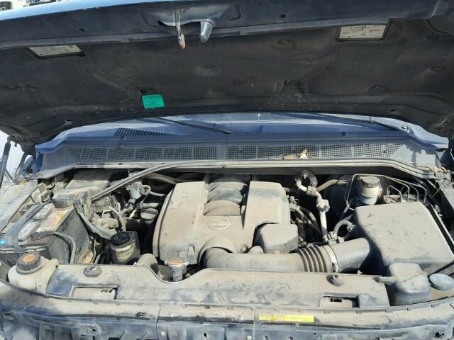 1N6BA06A45N521431 - 2005 NISSAN TITAN XE BLACK photo 7