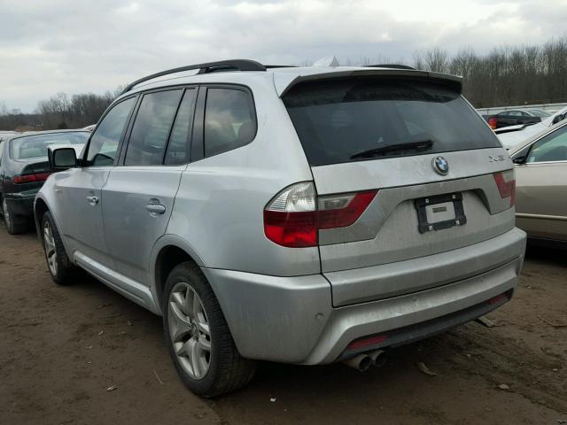 WBXPC93437WF21882 - 2007 BMW X3 3.0SI SILVER photo 3