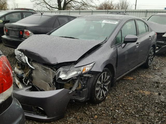 2HGFB2F96FH518934 - 2015 HONDA CIVIC EXL GRAY photo 2