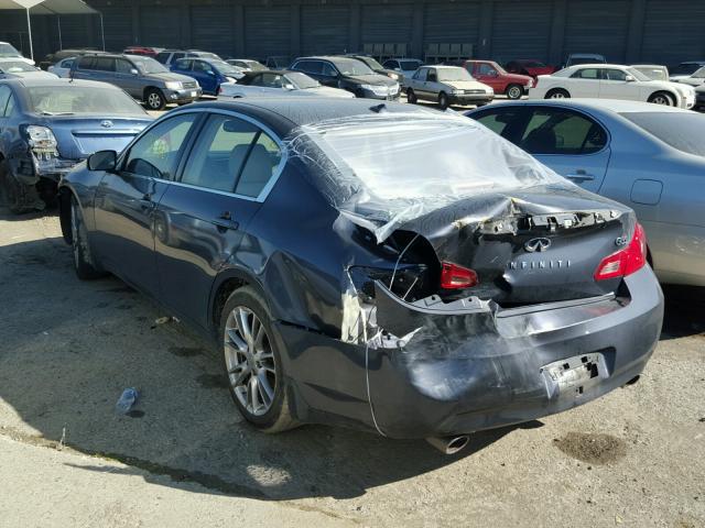 JNKBV61E48M224866 - 2008 INFINITI G35 GRAY photo 3