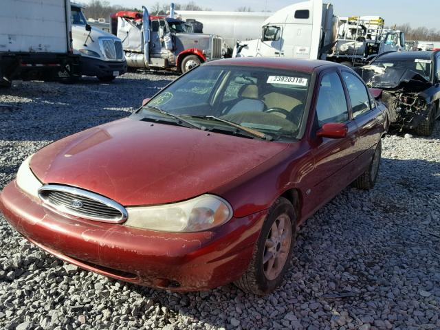 1FAFP6636XK144912 - 1999 FORD CONTOUR SE RED photo 2