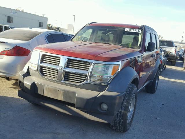 1D8GT28K37W530740 - 2007 DODGE NITRO SXT RED photo 2