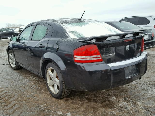 1B3LC56RX8N607692 - 2008 DODGE AVENGER SX BLACK photo 3