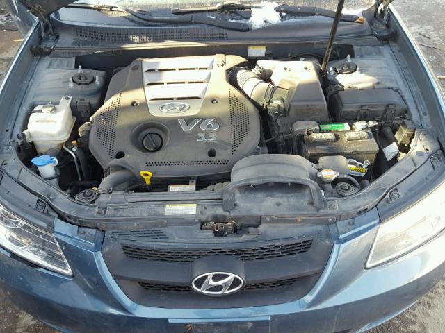 5NPEU46F46H013861 - 2006 HYUNDAI SONATA GLS BLUE photo 7