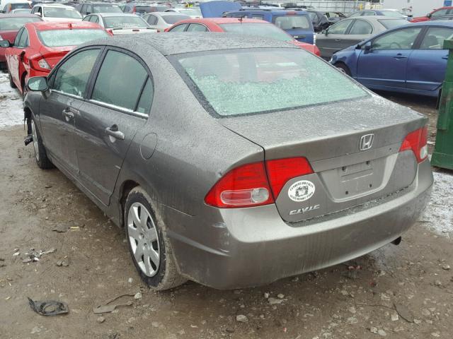 1HGFA16598L065747 - 2008 HONDA CIVIC LX BROWN photo 3