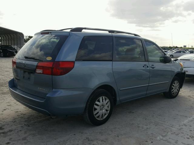 5TDZA23C65S364630 - 2005 TOYOTA SIENNA CE BLUE photo 4