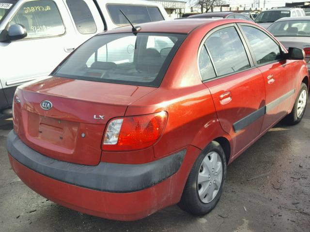 KNADE223896481810 - 2009 KIA RIO BASE RED photo 4