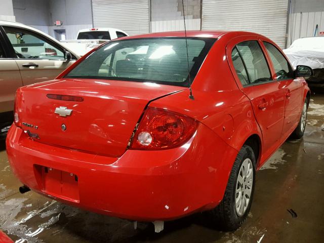 1G1AD5F57A7174710 - 2010 CHEVROLET COBALT 1LT RED photo 4