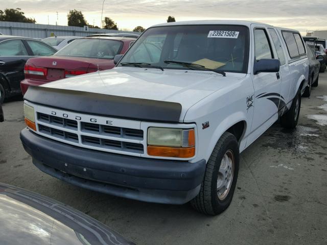 1B7GL23X6SW927076 - 1995 DODGE DAKOTA WHITE photo 2