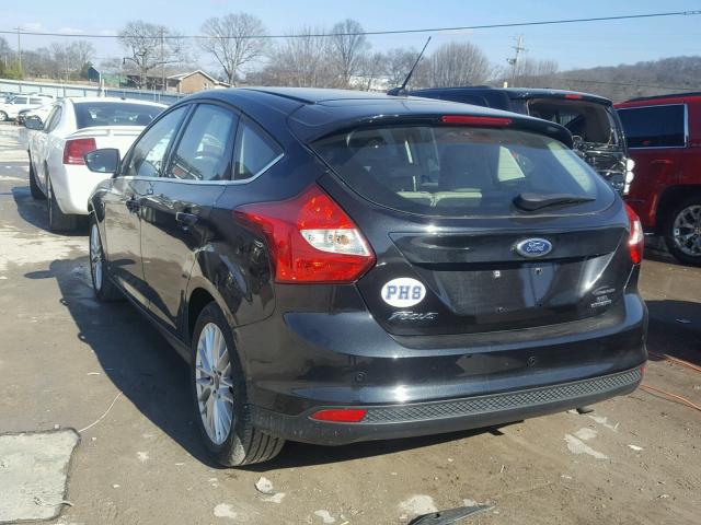 1FAHP3M22CL472625 - 2012 FORD FOCUS SEL BLACK photo 3