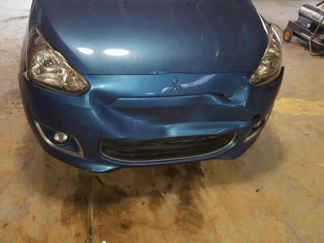 ML32A4HJ1EH015399 - 2014 MITSUBISHI MIRAGE ES BLUE photo 9