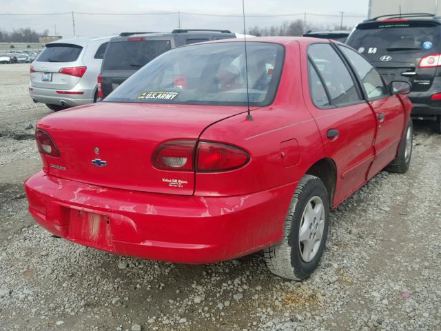 1G1JC5240Y7163087 - 2000 CHEVROLET CAVALIER RED photo 4