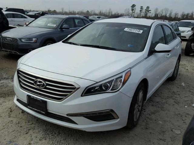 5NPE24AFXFH079778 - 2015 HYUNDAI SONATA SE WHITE photo 2