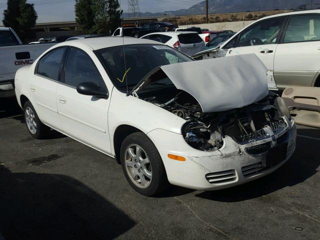 1B3ES56C05D157625 - 2005 DODGE NEON SXT WHITE photo 1