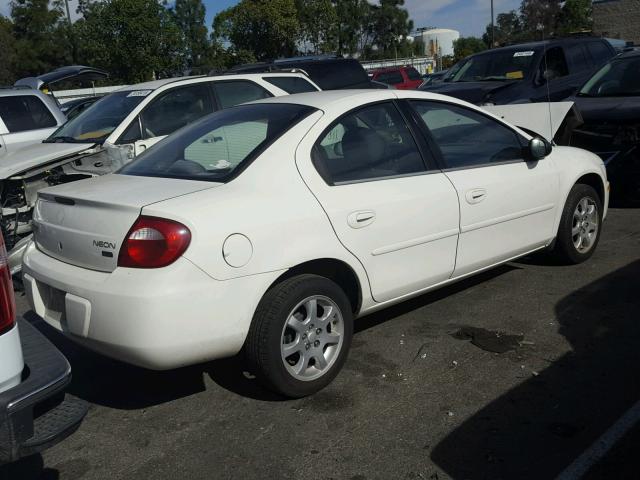 1B3ES56C05D157625 - 2005 DODGE NEON SXT WHITE photo 4