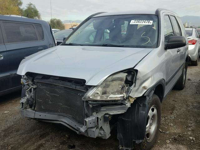 JHLRD78494C051130 - 2004 HONDA CR-V LX SILVER photo 2