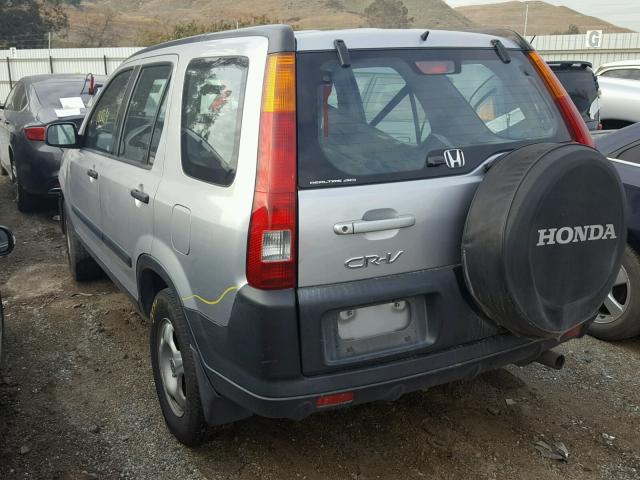 JHLRD78494C051130 - 2004 HONDA CR-V LX SILVER photo 3