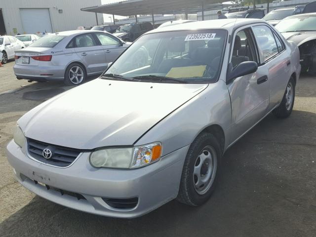 1NXBR12E91Z513718 - 2001 TOYOTA COROLLA CE GRAY photo 2